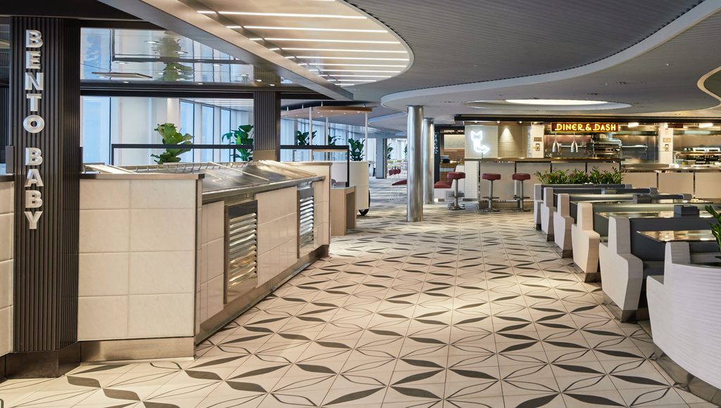 Donde comer y desayunar en un crucero virgin